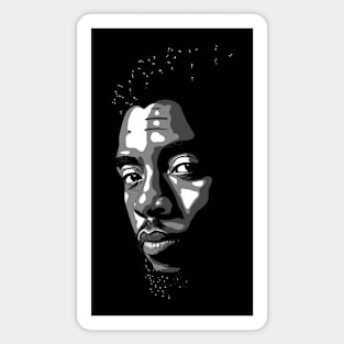 Chadwick Boseman greyscale Magnet